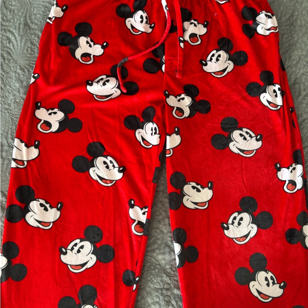 Disney Red Mickey Mouse Women's Pajama Pants